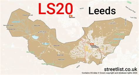 ls20 8bt|Map of LS20 8BT postcode .